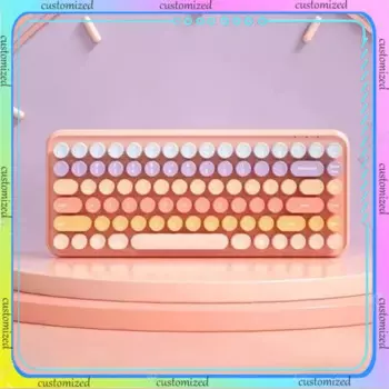 Беспроводная клавиатура K608, милая эргономичная офисная клавиатура, легкая и портативная, 800 мАч, бесшумная клавиатура, набор мыши для ноутбука