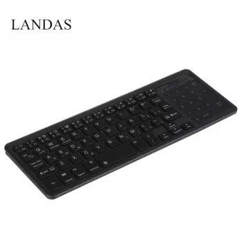 Беспроводная клавиатура Landas с сенсорной панелью, Bluetooth чехол для iPad, подставка, клавиатура с подсветкой и сенсорной панелью для смартфонов Mac
