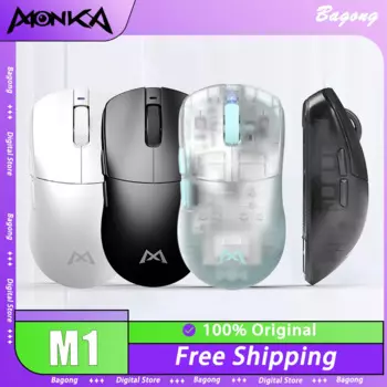 Беспроводная компьютерная мышь Monka M1 Pro, 3 режима, яркость 4 к