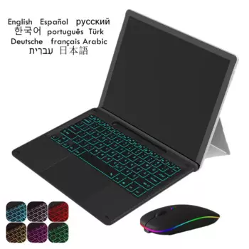 Беспроводная магнитная клавиатура для Microsoft Surface Pro 11, 10, 9, 8 X, чехол для клавиатуры с подсветкой, трекпад, клавиатура, русский, испанский, арабский