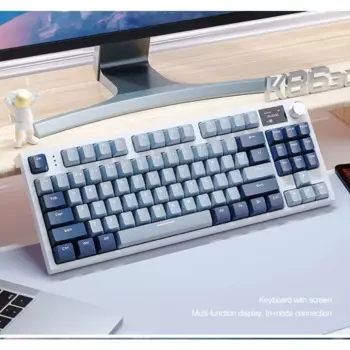 Беспроводная механическая клавиатура K86 с горячей заменой, Bluetooth, с дисплеем и кнопкой вращения громкости для игр и работы
