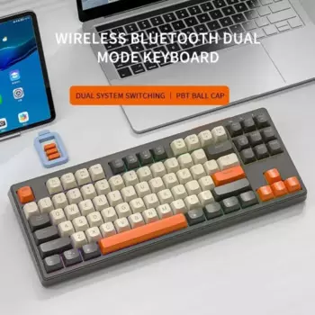 Беспроводная механическая клавиатура YP M87 с подсветкой, 2,4G, Bluetooth, 87 клавиш