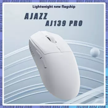 Беспроводная мышь AJAZZ Aj139pro 4k, 2,4 ГГц, проводная, Двухрежимная, игровая, офисная, гибкая, с высоким Dpi, периферийные устройства для компьютера и ноутбука