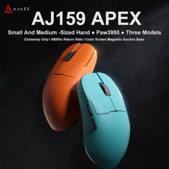 Беспроводная мышь AJAZZ AJ159 APEX/AJ159PRO, легкая Проводная игровая Bluetooth мышь с магнитной зарядкой RGB для ПК и ноутбука