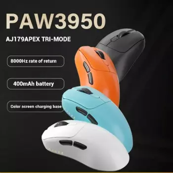Беспроводная мышь AJAZZ X JIMITU AJ179 PRO, трехрежимная эргономичная проводная мышь, магнитная зарядная база, легкая игровая мышь
