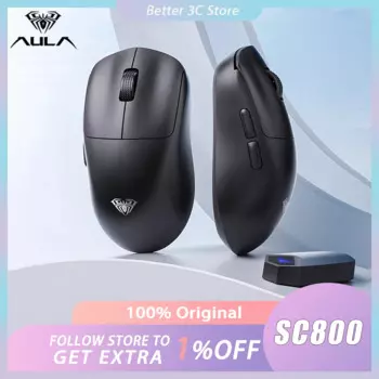 Беспроводная мышь Aula Sc800, 8k Paw3395, игровая мышь, 26000 точек на дюйм, легкие мыши для киберспорта, индивидуальные аксессуары для офисных ПК, геймеров, подарок