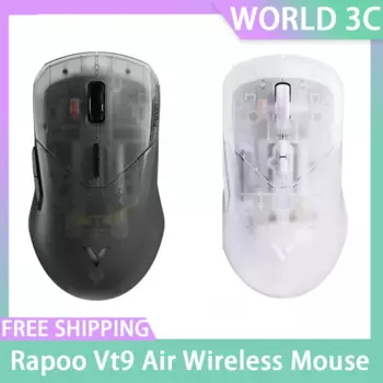 Беспроводная мышь Rapoo Vt9 Air с легкой беспроводной 2 режимами 2,4 г, 2,4 г, RGB Vt9air Dpi26000 Paw3398, офисная игровая мышь для ноутбука
