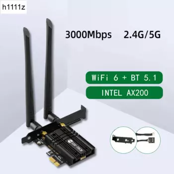 Беспроводная PCIe Двухдиапазонная 3000M адаптер Wi-Fi Intel AX200 Wi-Fi 6 Bluetooth 2,4 5,1. 11ac/ax сетевая Wi-Fi карта для настольного ПК