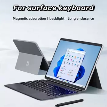Беспроводная Тонкая кожаная Bluetooth-клавиатура с магнитной присоской для Microsoft Surface Go 2 3/Surface Pro3 4 5 6 7