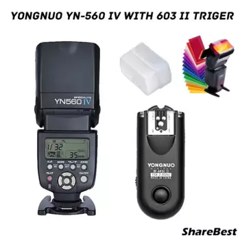 Беспроводная вспышка YONGNUO YN560 IV 560IV 2,4G Speedlite с RF603C II триггером для Canon 6D 7D 60D 70D 5D2 5D3 700D 650D 750D 5D IV