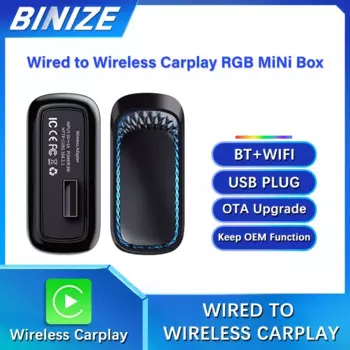 Беспроводной адаптер Carplay Binize для автомобиля с проводом OEM CarPlay, проводной и беспроводной USB-ключ Carplay Plug and Play