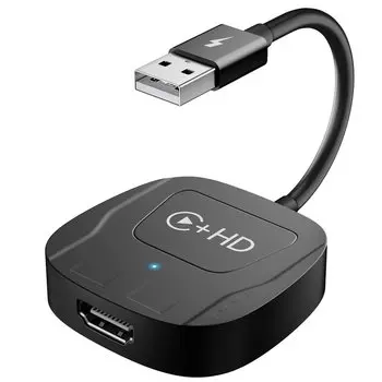Беспроводной адаптер CarPlay с HDMI, поддерживает зеркальные видео/игры от мультимедийных устройств с функцией DP для автомобиля.