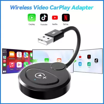 Беспроводной адаптер CarPlay с Youtube Netflix Tiktok для проводных автомобилей Carplay для беспроводного автомобиля Smart Ai Box для iPhone