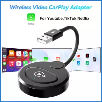 Беспроводной адаптер для видеоигр для Netflix YouTube TikTok для OEM IPhone Benz Audi Mazda Kia Toyota VW Nissan Subaru Универсальный