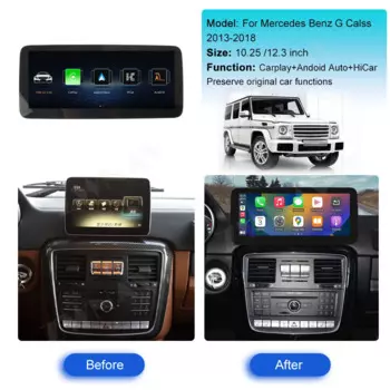 Беспроводной автомобильный мультимедийный навигатор CarPlay для Mercedes Benz G Class 2013-2018, GPS стерео DSP