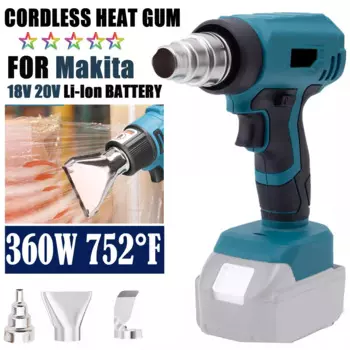 Беспроводной тепловой фен для Makita bl1830, фен для пайки, макс. 550 °C, термоусадочная пленка, беспроводная перезаряжаемая, быстрое освещение, инструменты