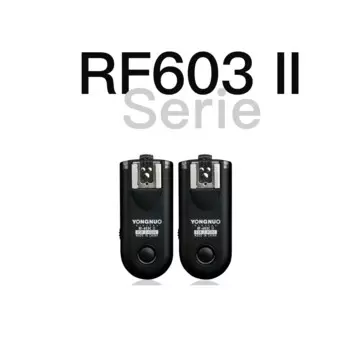 Беспроводной триггер для вспышки Yongnuo RF-603 II RF 603 II, 2 трансивера для NIKON D7000 или для Canon 5D 7D 100D или Sony A100