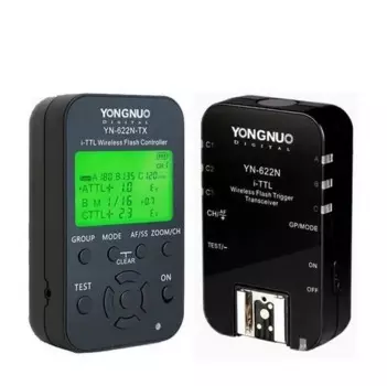 Беспроводной триггер для вспышки Yongnuo YN-622N-KIT i-TTL, 1x YN622N-KIT контроллер + 1X RX приемопередатчик для Nikon DSL
