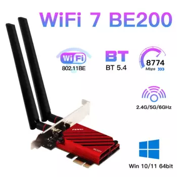 Беспроводной Wi-Fi адаптер FENVI, 5,4 дюйма, 2,4 ГГц, 802.11be, 8774 Мбит/с