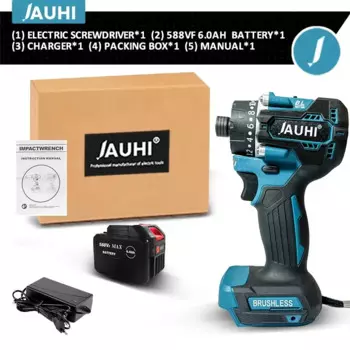 Бесщеточная аккумуляторная дрель JAUHI