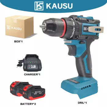Бесщеточная аккумуляторная дрель KAUSU 3/8 дюйма для аккумулятора Makita 18 В