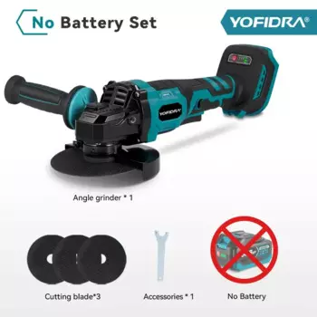 Бесщеточная угловая шлифовальная машина Yofidra 125 мм 1500 Вт