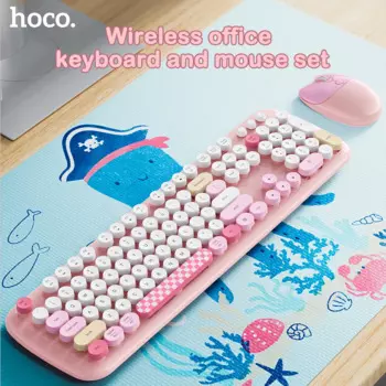 Бесшумная Bluetooth клавиатура и мышь HOCO 2,4G USB для iPad Xiaomi Samsung Huawei, телефона, планшета, беспроводная клавиатура для Android IOS