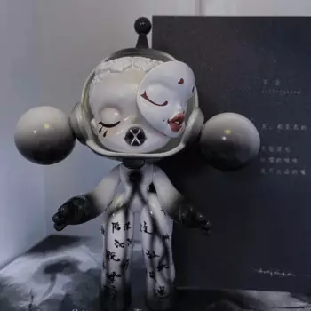 Бесшумная фигурка Skullpanda, плавильная интрограция, разбивающаяся черная крутая красивая игрушка SP, кукла, девочка-дизайнер