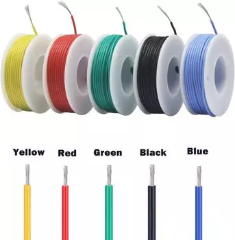beteno Гибкие электрические провода 16/18/20/22AWG, 5 цветов