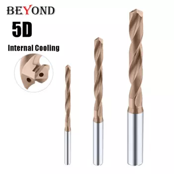 BEYOND 5D спиральное сверло с внутренним охлаждением 2-20 мм HRC60 твердосплавное вольфрамовое сверло с фиксированным хвостовиком 1 шт. ЧПУ 3 мм 4 мм 5 мм 6 мм 8 мм сверхтвердое