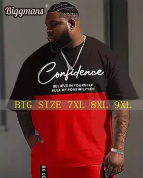 Biggmans размера плюс для мужской одежды летняя Уличная Повседневная мужская футболка с коротким рукавом и круглым вырезом