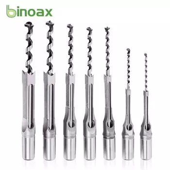 Binoax 6/7 шт. набор сверл для квадратного отверстия дрели для деревообработки резец по дереву