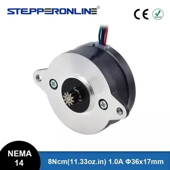 Биполярный шаговый двигатель Nema 14 0.9° 8 Нсм для 3D принтера