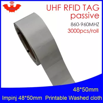 Бирка для стирки UHF RFID, моющийся чип для печати одежды 915mhz868mhz860-960MHZ 3000 шт., бесплатная доставка, текстильные пассивные бирки RFID