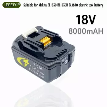 BL1850 для аккумулятора Makita 18 В, литий-ионный аккумулятор 18650, подходит для электроинструмента Makita BL1860 BL1830 LXT400
