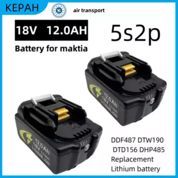 BL1860B Литий-ионный аккумулятор Makita, 100% совместимый для электроинструментов Makita 18 В DDF487 DTW190 DTD156 DHP485, сменный литиевый аккумулятор