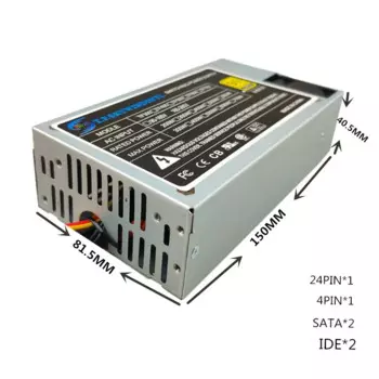 Блок питания для сервера питания ITX 250 Вт 1U, гибкий блок питания ATX 1U, Серверная мощность 24pin 12 В, блок питания для компьютера, ПК, процессор
