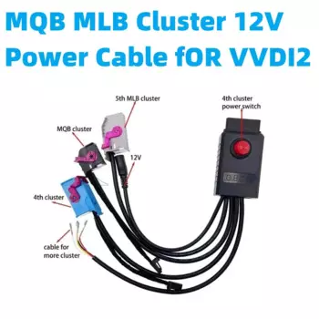Блок питания MQB MLB Cluster 12 В, кабель для VVDI2 4-го ID48 Key, программный кабель, 5th кабель блока MQB NEC35XX MQB48, приборные кабели