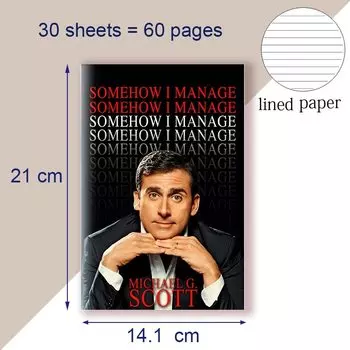 Блокнот LERNEJO A5 с цитатой "SOMEHOW I MANAGE"