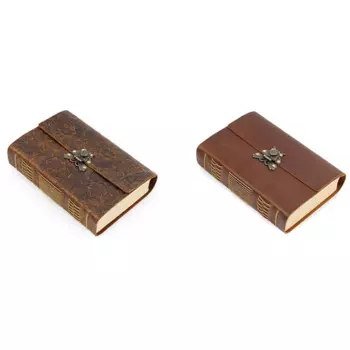 Блокнот ручной работы из плотной кожи с кнопкой 480P
