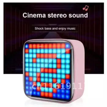 Bluetooth-динамики RGB Pixel Art, мощные беспроводные портативные фотодинамики, создает уникальный подарок, звуковая панель, украшение для дома
