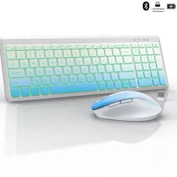 Bluetooth-клавиатура и мышь с RGB-подсветкой, 2,4 ГГц