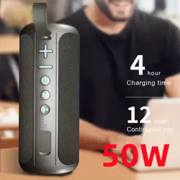 Bluetooth-Колонка Caixa De Som, мощная Портативная звуковая коробка IPX5, водонепроницаемая, для улицы, 3D стерео, объемное воспроизведение, бесплатный домашний кинотеатр