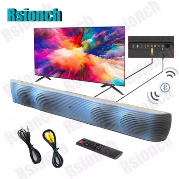 Bluetooth-Колонка Rsionch макрона, портативная беспроводная ТВ-колонка, FM-радио, колонки для ноутбуков, смартфонов, вход USB/TF