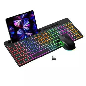 Bluetooth-мембранная беспроводная клавиатура и мышь для компьютера, 2,4 ГГц
