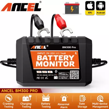 Bluetooth-монитор ANCEL BM300 Pro, 6 в, 12 В, 24 В