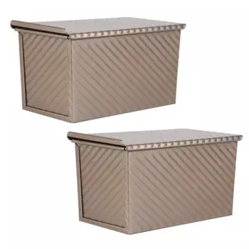 BMBY-2 Pack антипригарная сковорода для хлеба с крышкой, для выпечки, из углеродистой стали сковорода для домашнего хлеба, тостов и жаропрочной посуды