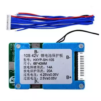 BMS 10S 42V 15A литиевая батарея 18650 плата заряда эквалайзер с балансом NTC защита от температуры