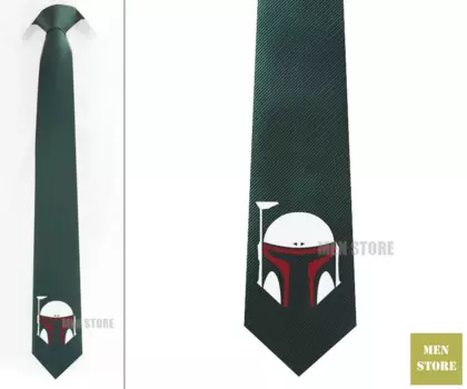 BOBA FETT Red Helmet Мужской Жаккардовый тканый узкий галстук 2,5 дюйма 6 см галстук для свадебной вечеринки галстук для жениха запонки LK054M
