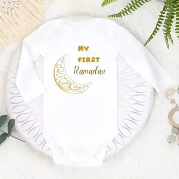 Боди для малышей My First Ramadan My First Eid, подарок для ребенка, одежда для Рамадана, комбинезоны с длинными рукавами для новорожденных